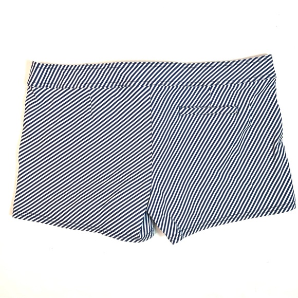 Helen Jon Swim Board Shorts Stripe Navy White Size 12 - Picture 2 of 6